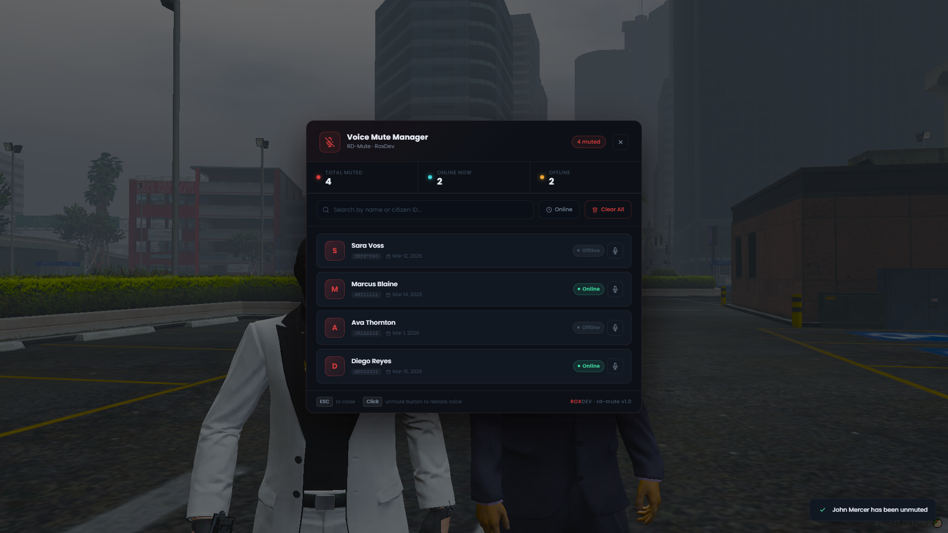 RD Mute v2.0 - Advanced Voice Mute System