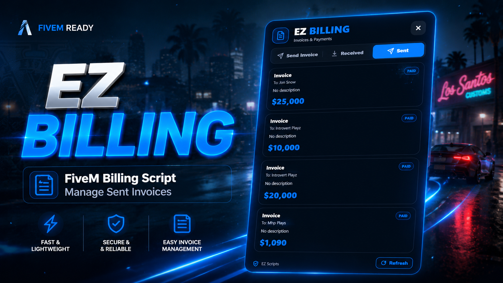 EZ Billing | Advanced Invoice & Billing System for FiveM