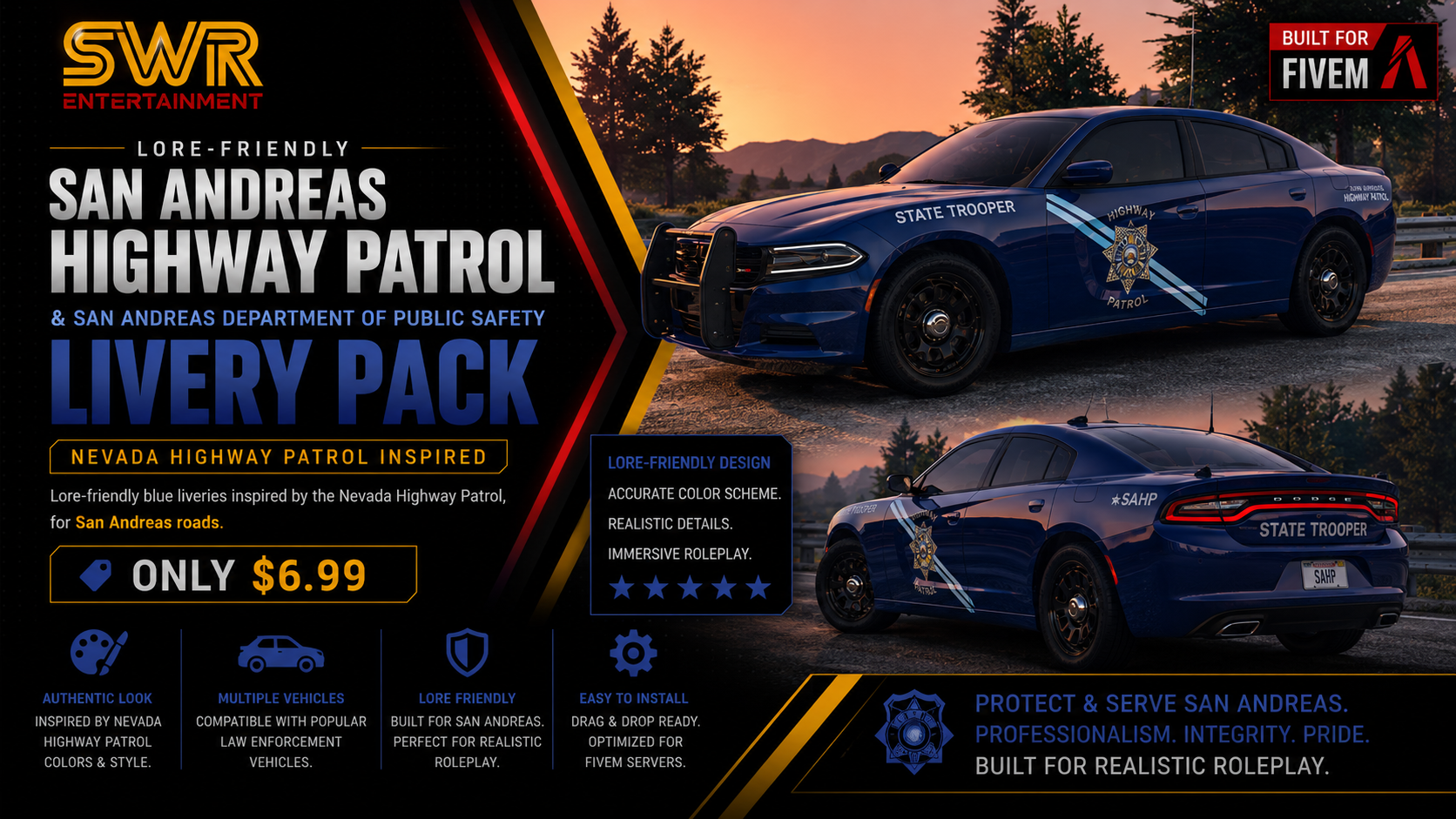 FiveM SAHP & SADPS Blue Livery Pack