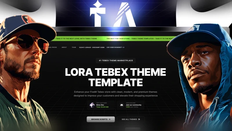 LORA - Best FiveM Tebex Theme Template