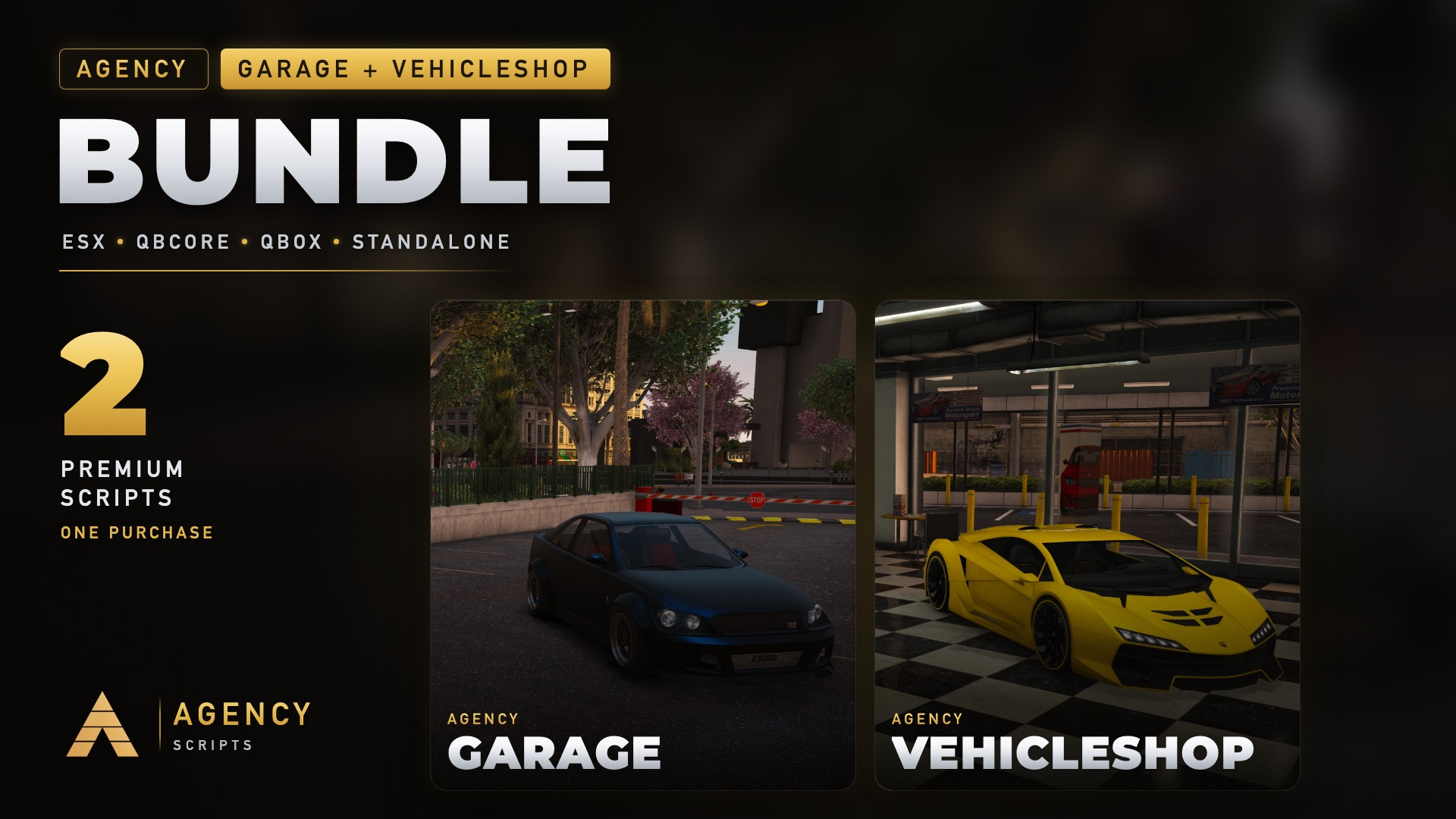 Agency Garage + Vehicleshop Bundle