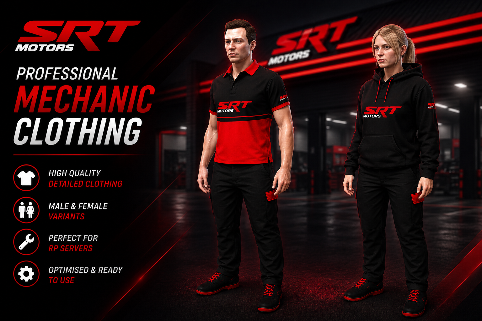 SRT Motors Mechanic Clothing