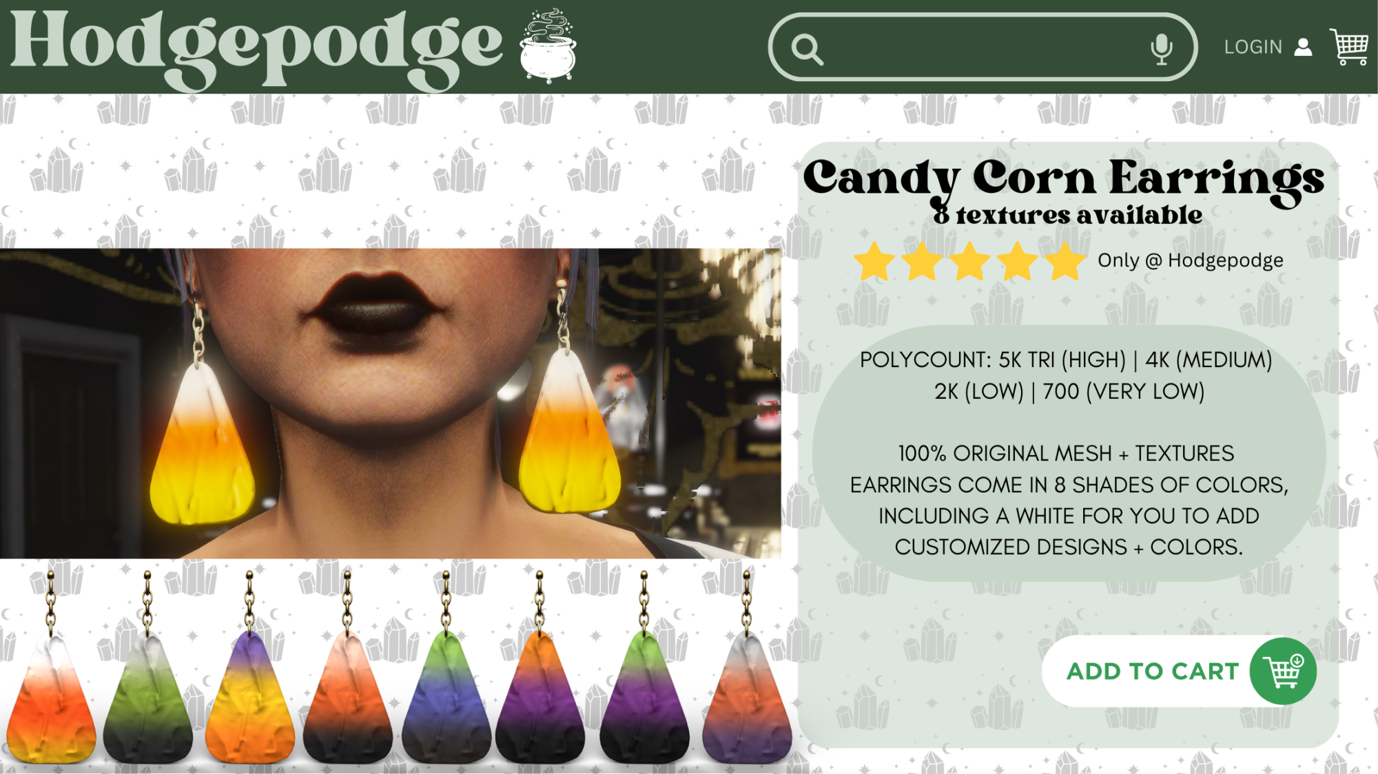 Candy Corn Earrings