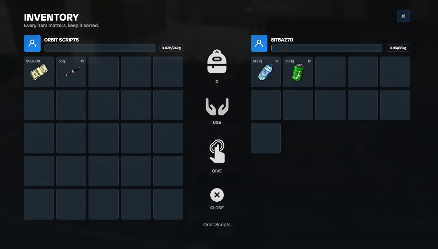 Orbit - Inventory Reskin