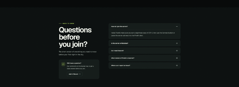FiveM Server Website Template