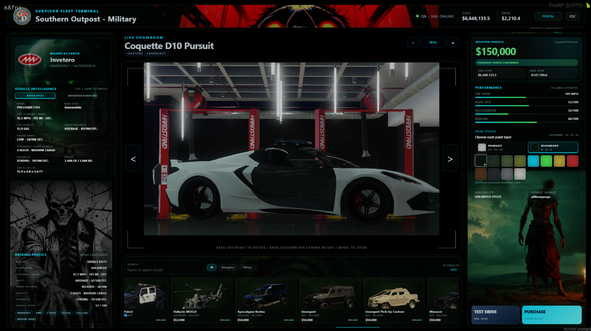 Vehicle Shop and player-owned vehicle business system