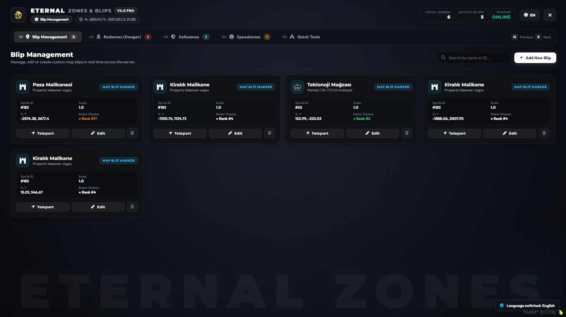 Eternal Zones | System