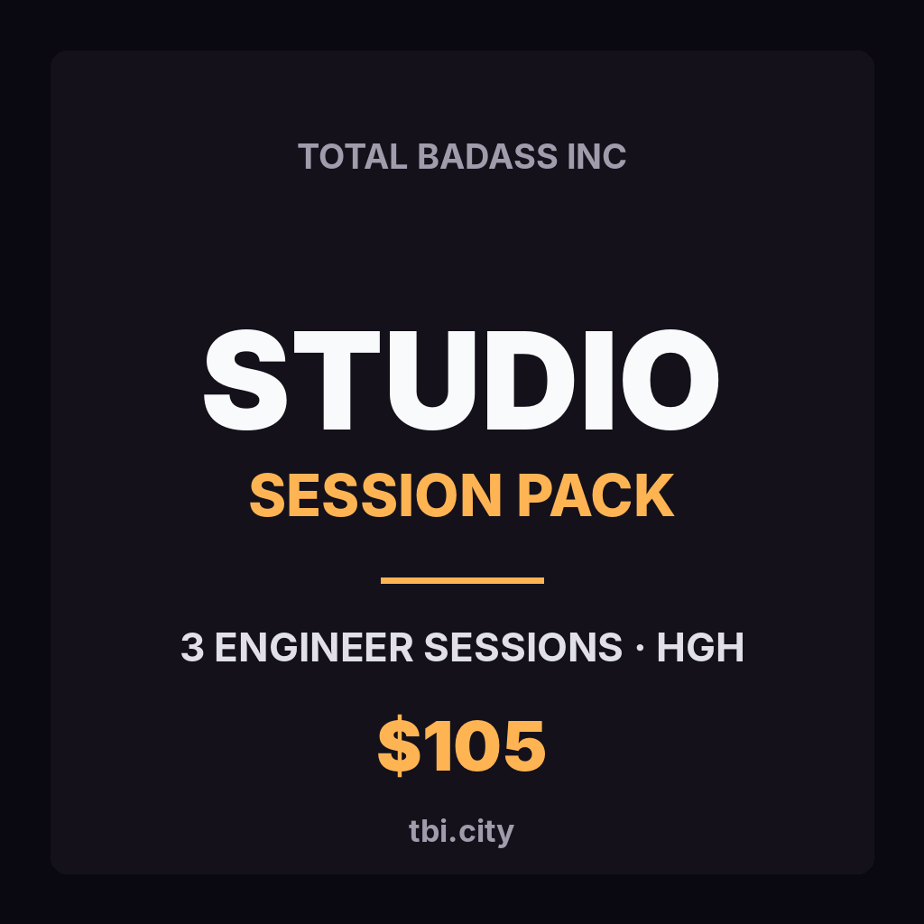 Studio Session Pack (3)