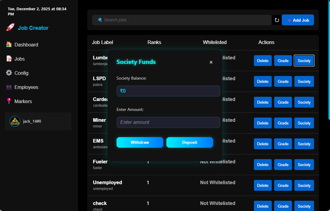 JOB CREATOR[ESX/QB/QBOX]
