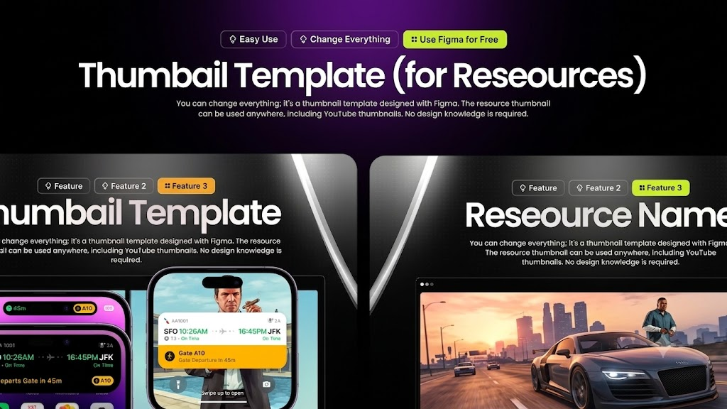 Dark Thumbnail Template for Fivem (PACK)