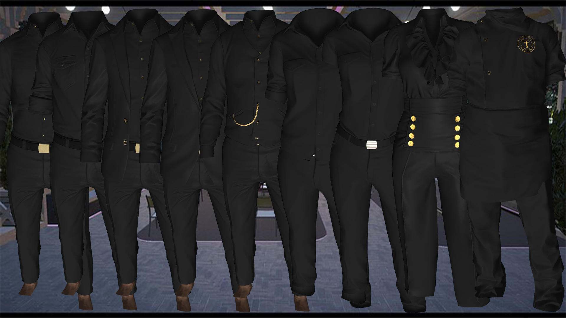 The Town Bar & Grill Clothing Uniform Bundle [M+F]