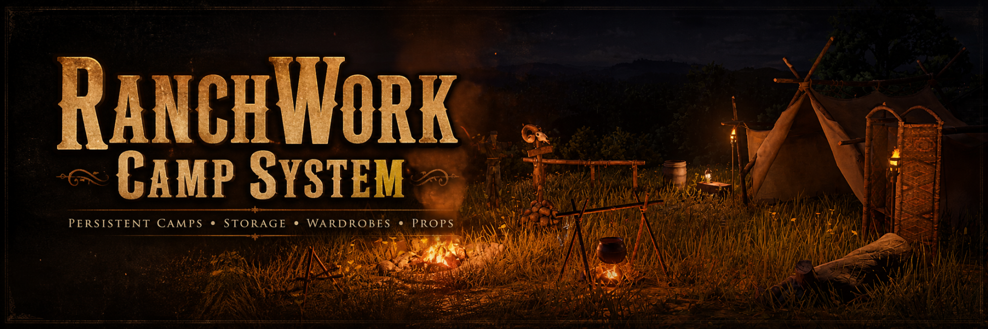 RanchWork Camp System - Advanced Persistent Camps for RedM | VORP / RSG OPEN SOURCE