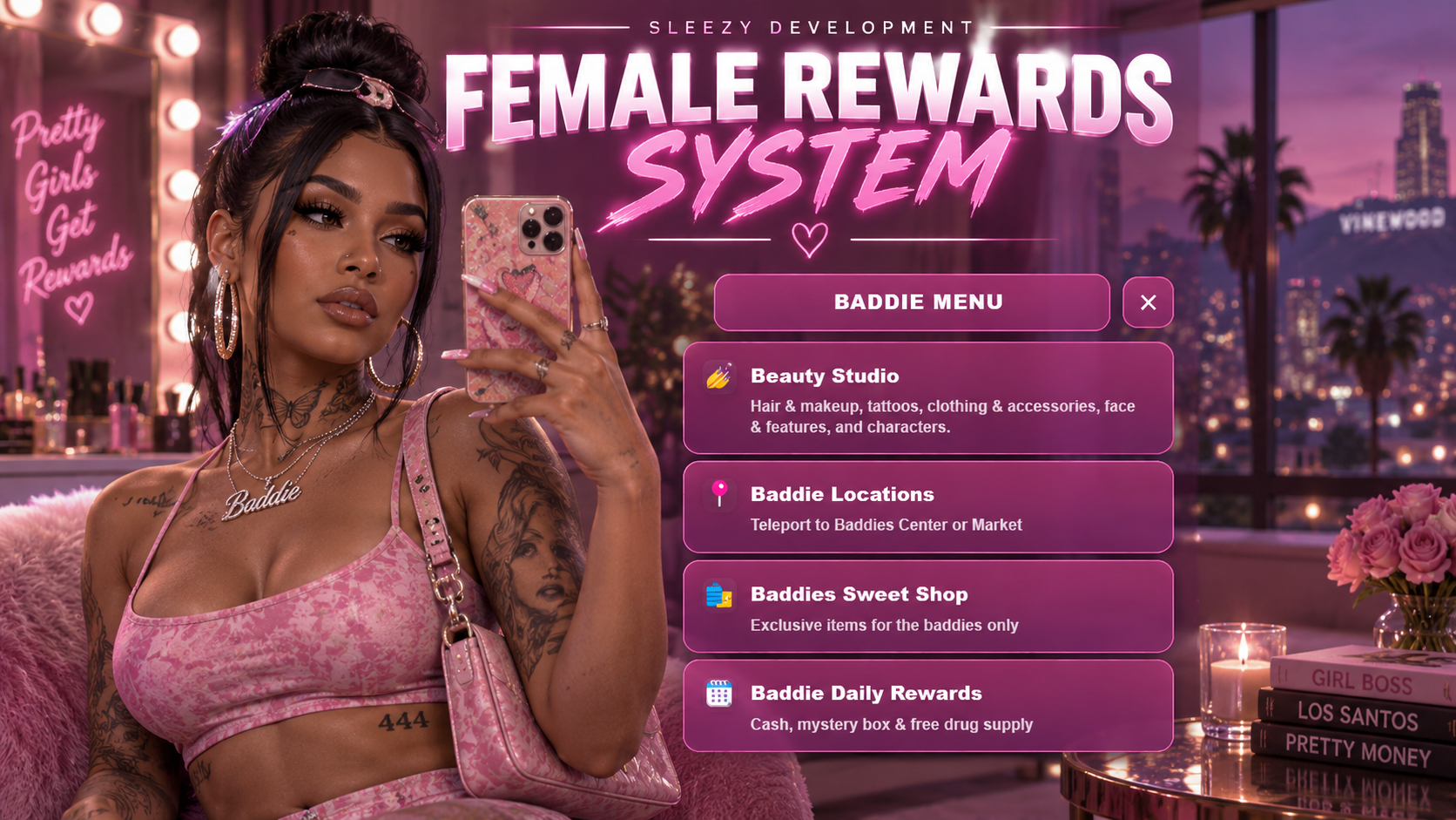 Sleezy Development • Female Rewards System (ESX, QBCore, Qbox, & Standalone)