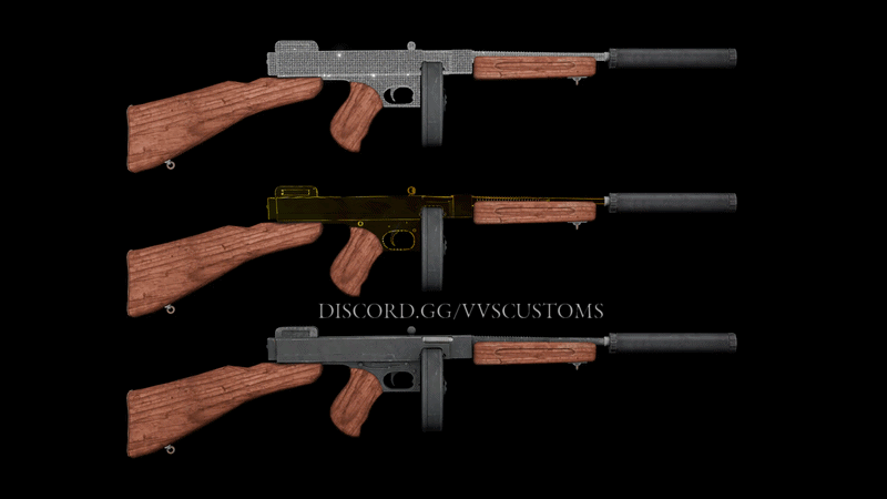 Realistic Thompson + VVS + Gold + Full Attachments