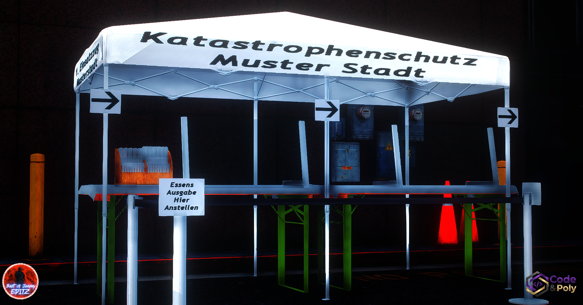 Code & Poly Essens Ausgabe Props