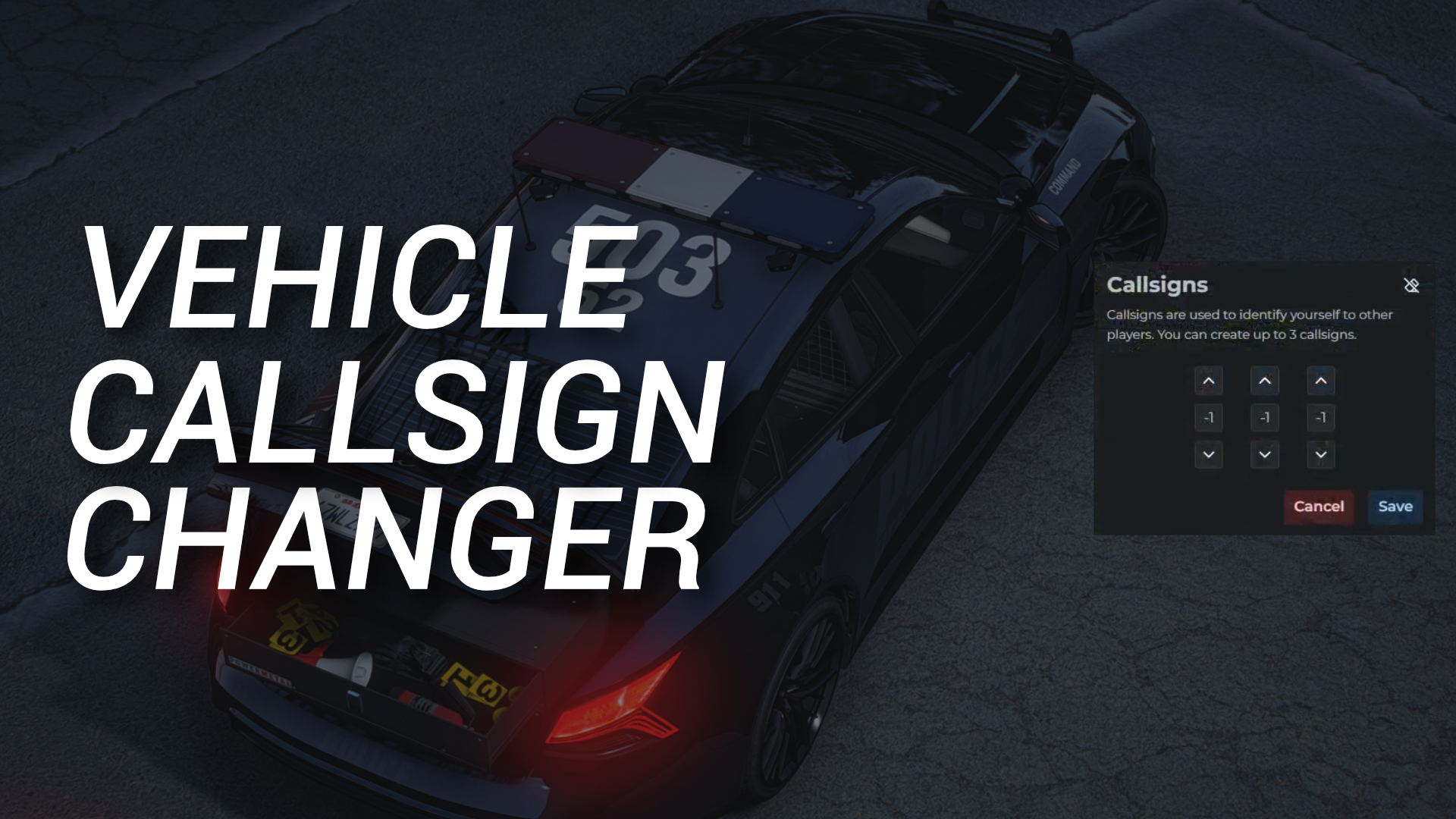 Vehicle Callsign Changer