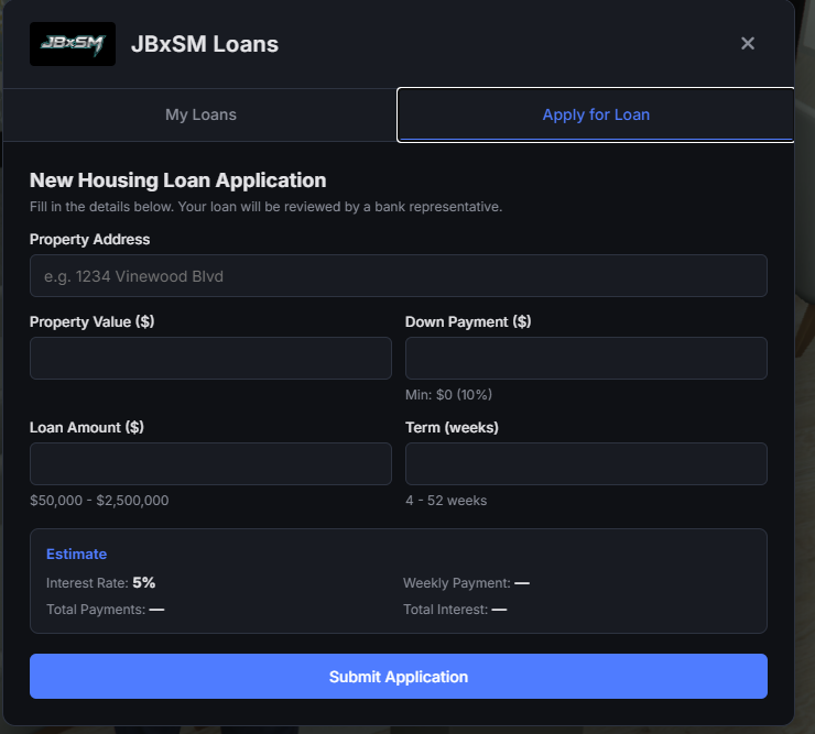 JBxSM Loans — Housing Loan System for Qbox