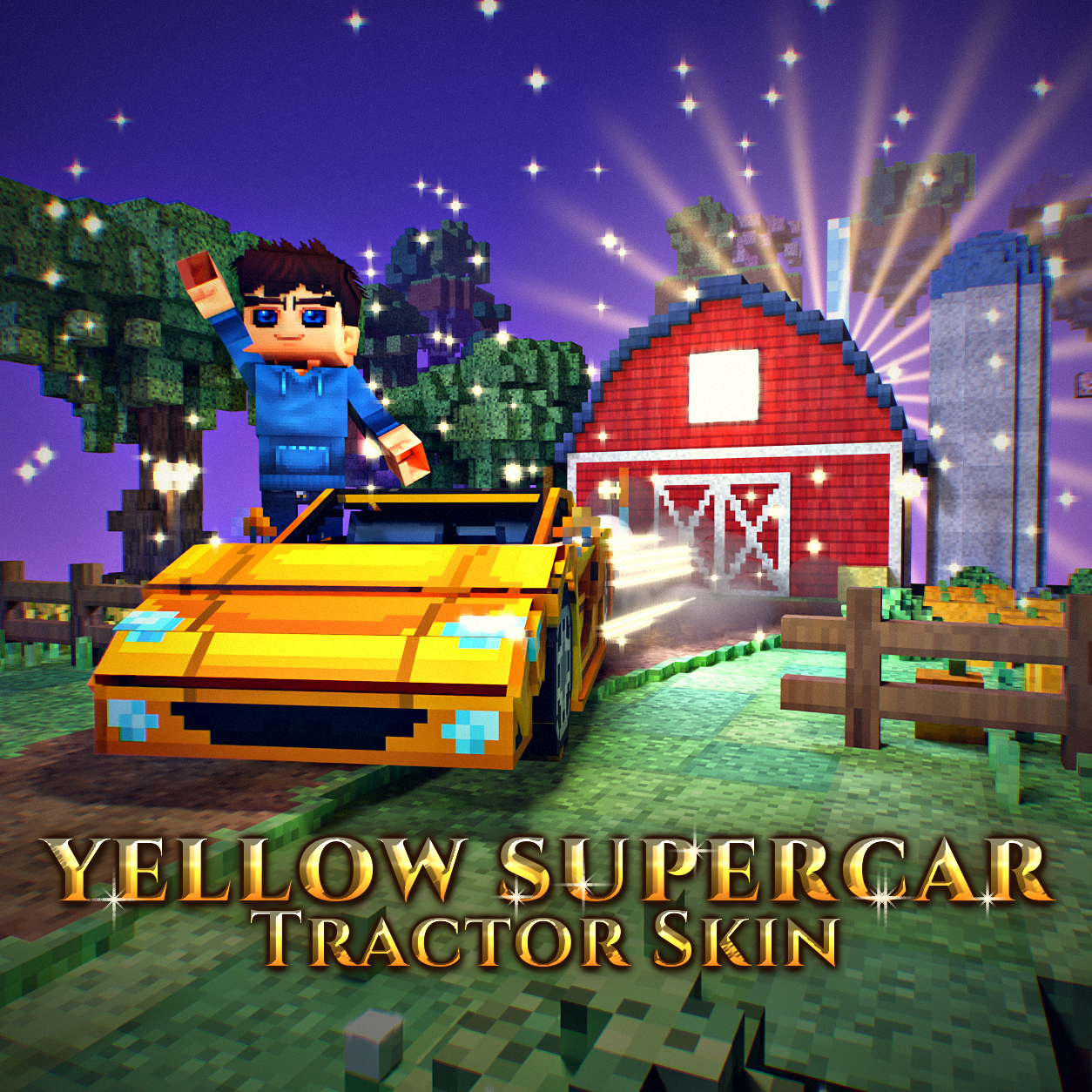 Yellow Supercar Tractor Skin