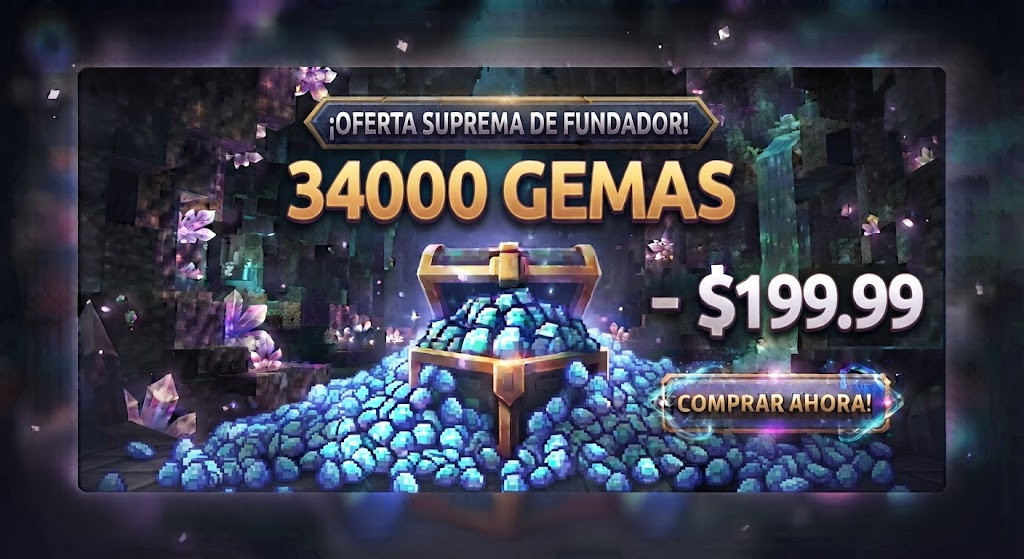 💎 PAQUETE SUPREMO DE FUNDADOR: 34000 GEMAS 💎