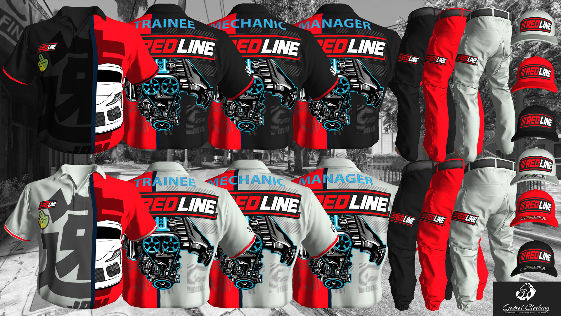 Red Line Mech Clothing Uniform 1 [M+F]