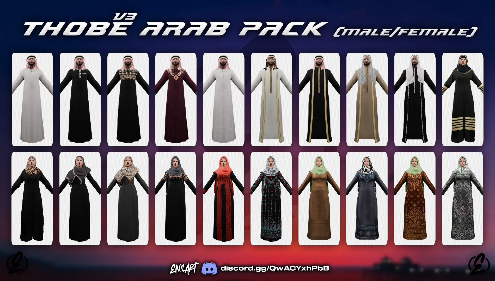 Arab Thobe V3 (Male / Female)