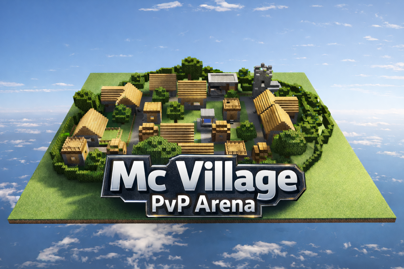 Minecraft inspired PvP Village Arena