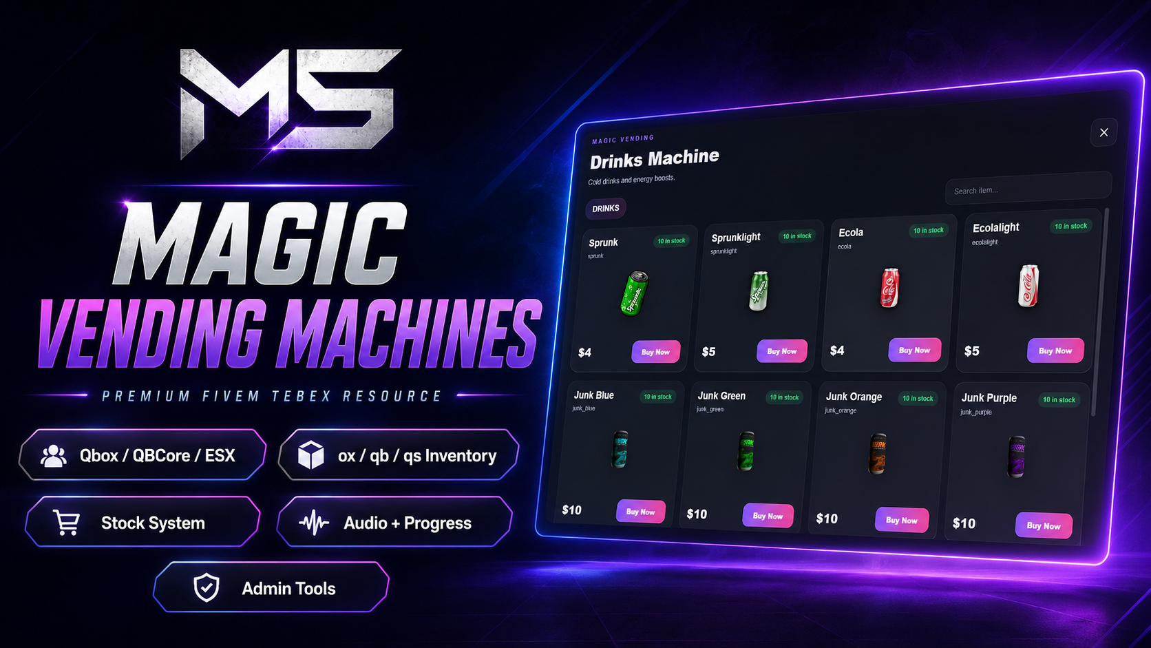 Magic Vending Machines – Free FiveM Vending Script