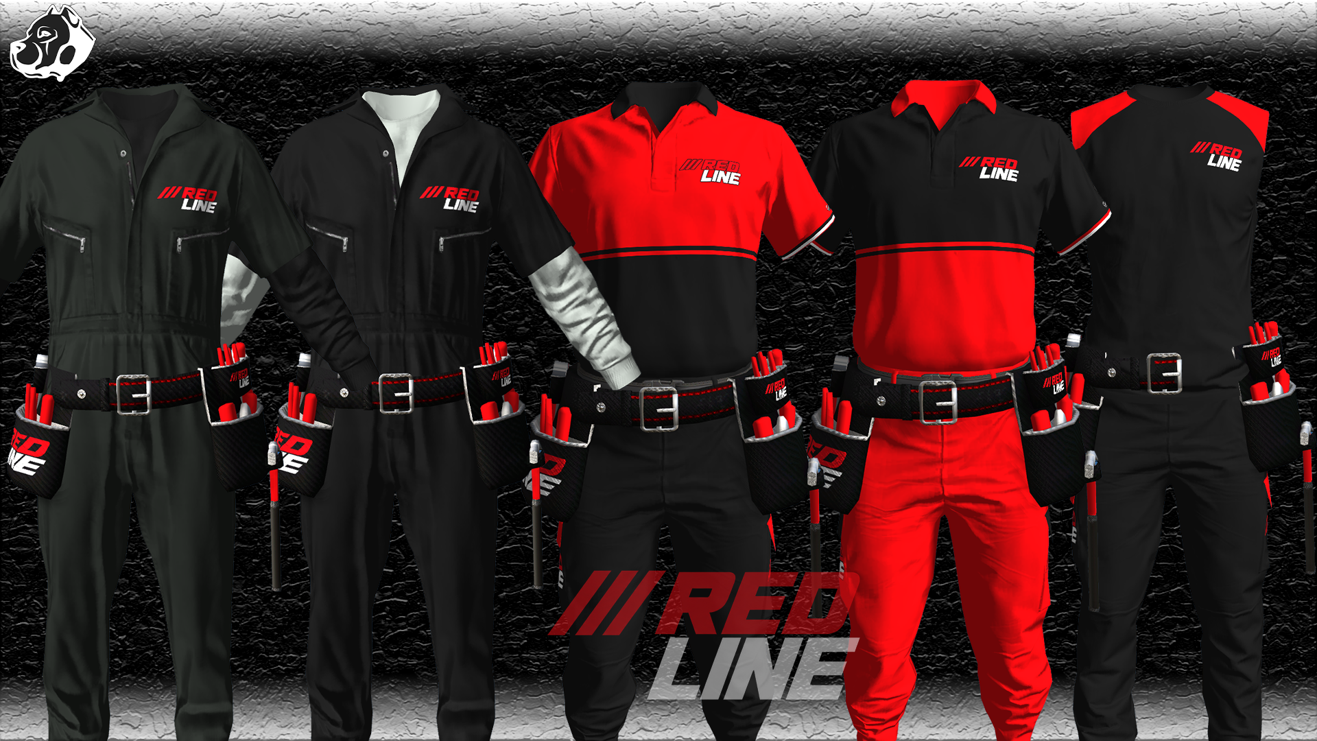 Red Line Mech Bundle | Fivem Mechanic Clothing