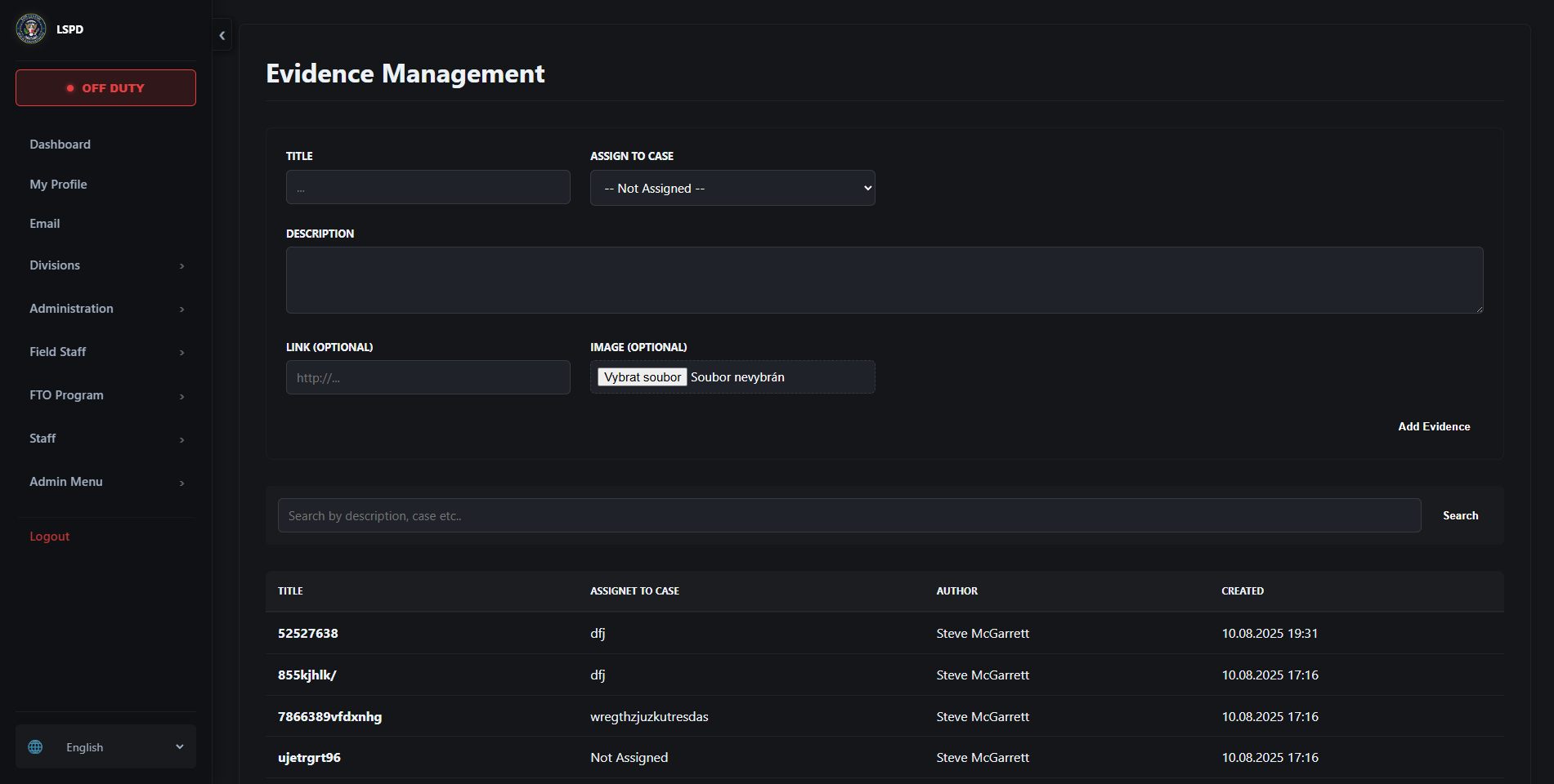 Emergency Services Management System