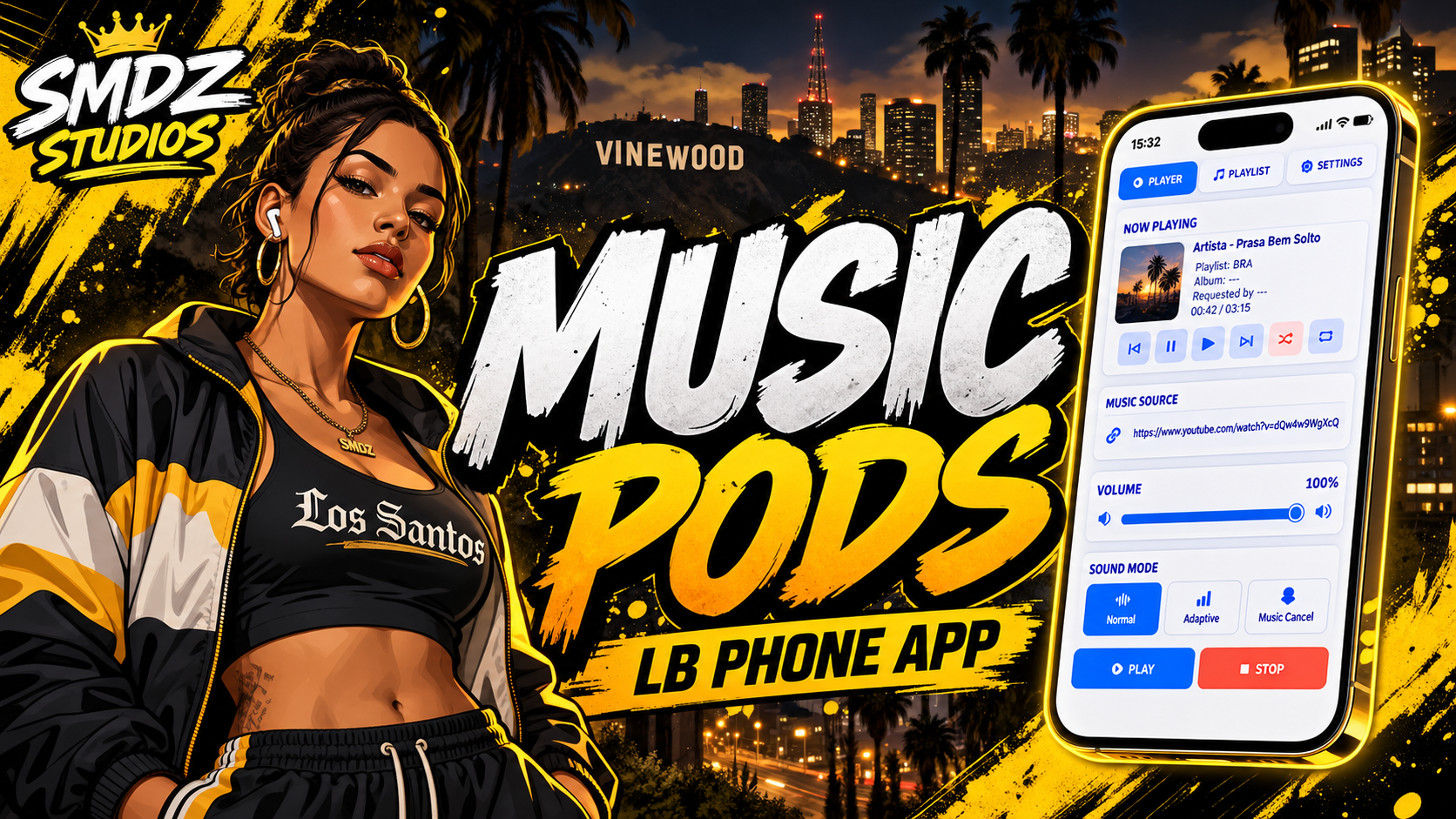 [ESX/QB/QBX] LB Phone APP - Music Pods
