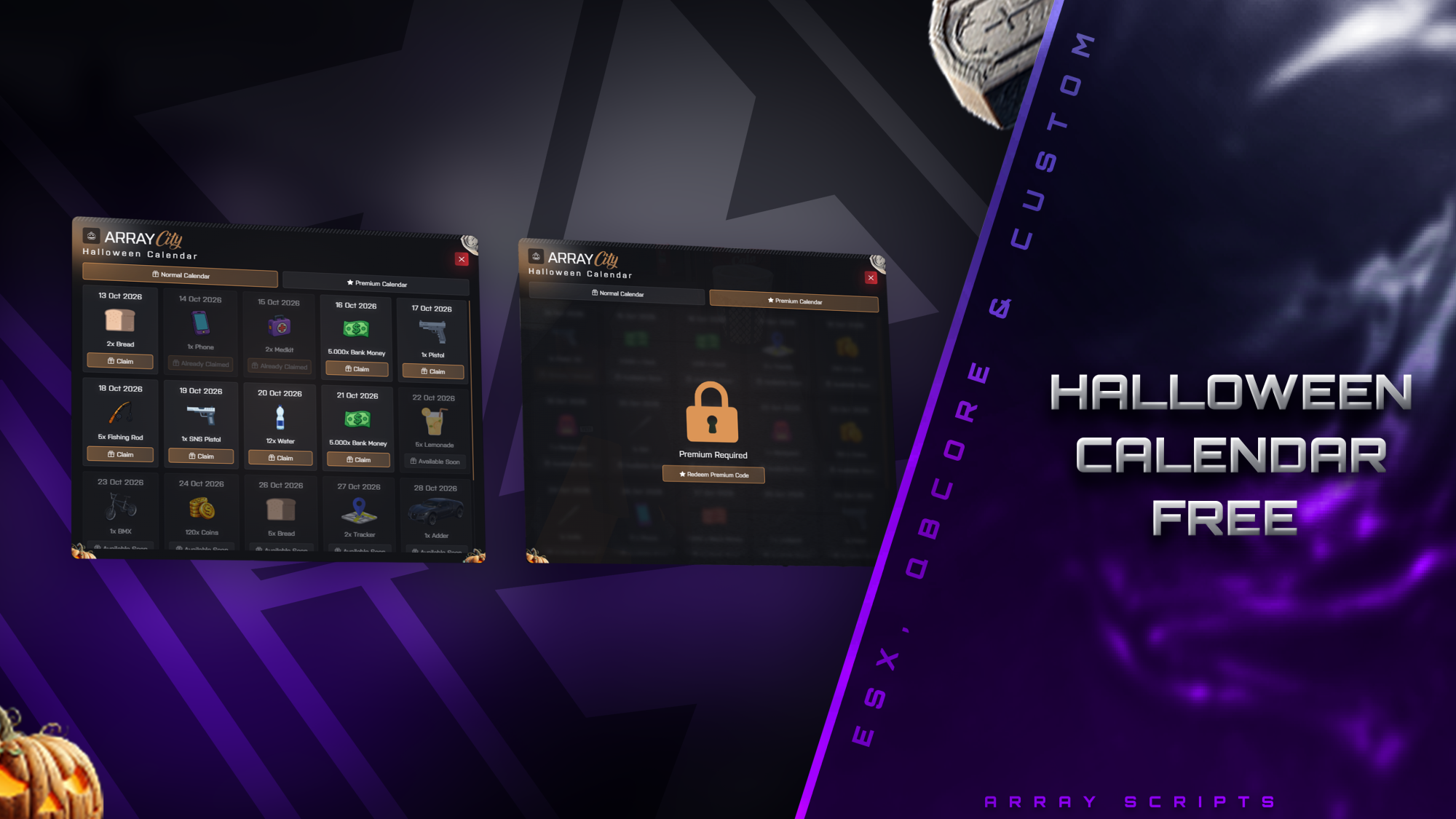 ARRAY HALLOWEEN CALENDAR