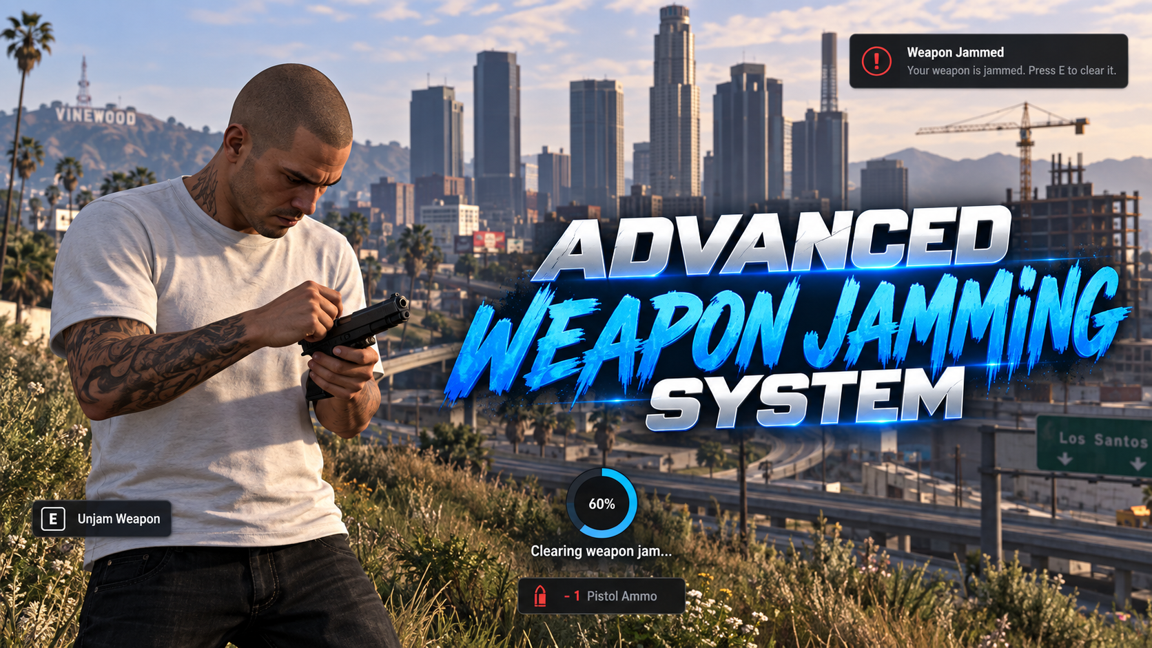 Sleezy Development • Advanced Weapon Jamming System (ESX, QBCore, Qbox, & Standalone)