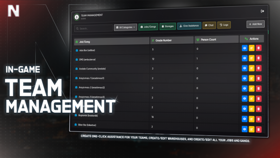 Team Management - Advanced Job/Gang/Stash Management System | Easy Team Assistance