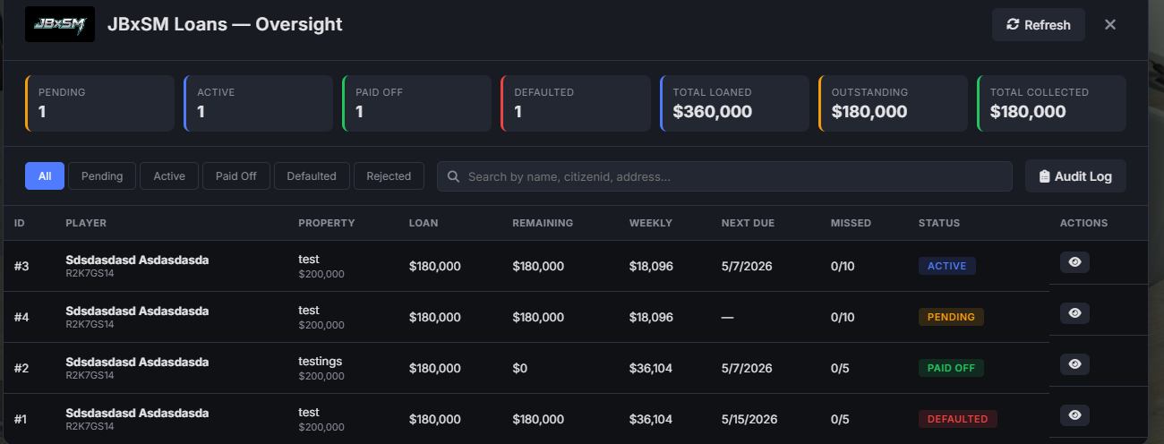 JBxSM Loans — Housing Loan System for Qbox
