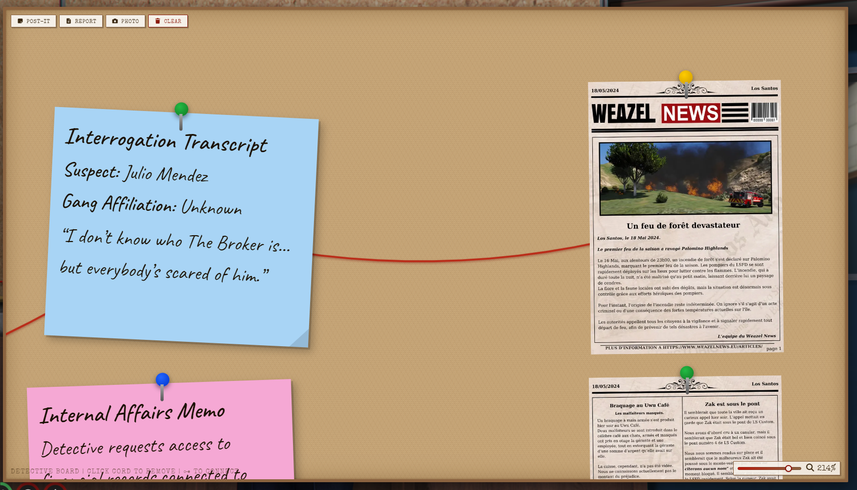 🕵️Investigation Board FiveM Script