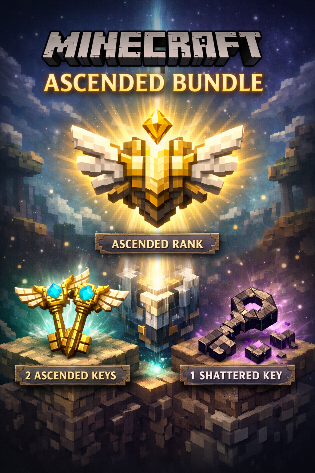 Ascended Rank + 2 ascended keys + 1 shattered key
