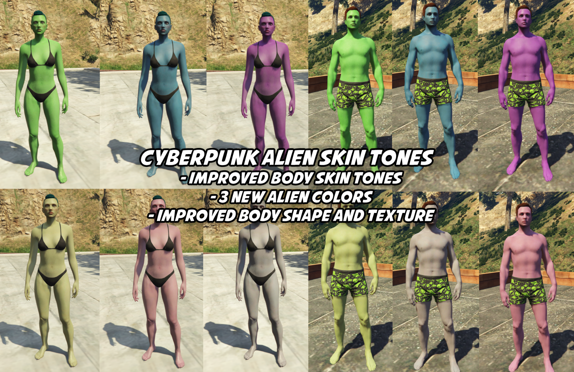 Cyberpunk Alien Skin Pack