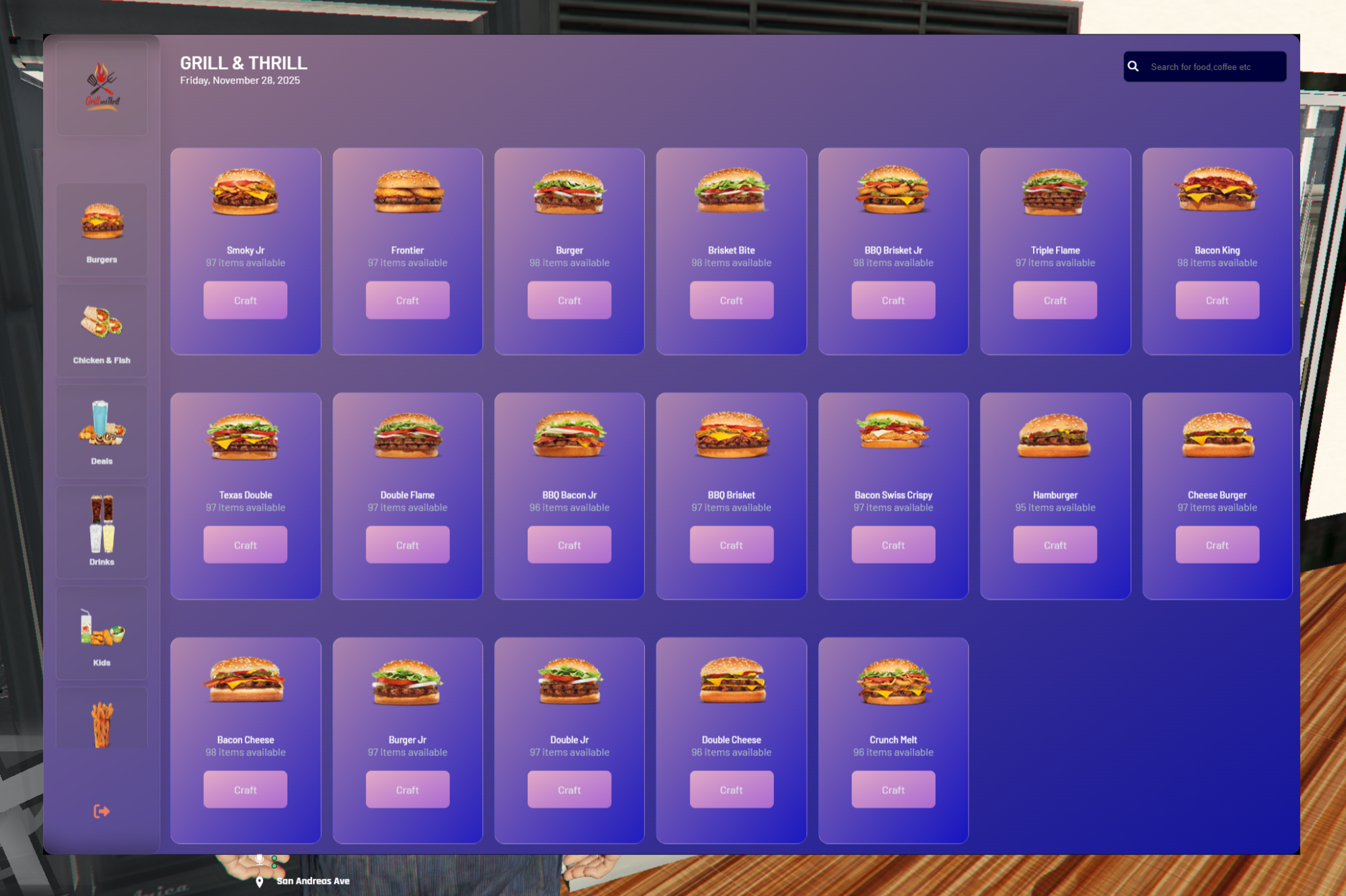 [ESX/QB] Grill & Thrill Realistic Food Business