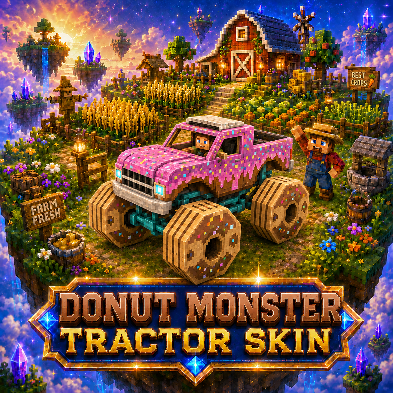 Donut Monster Tractor Skin