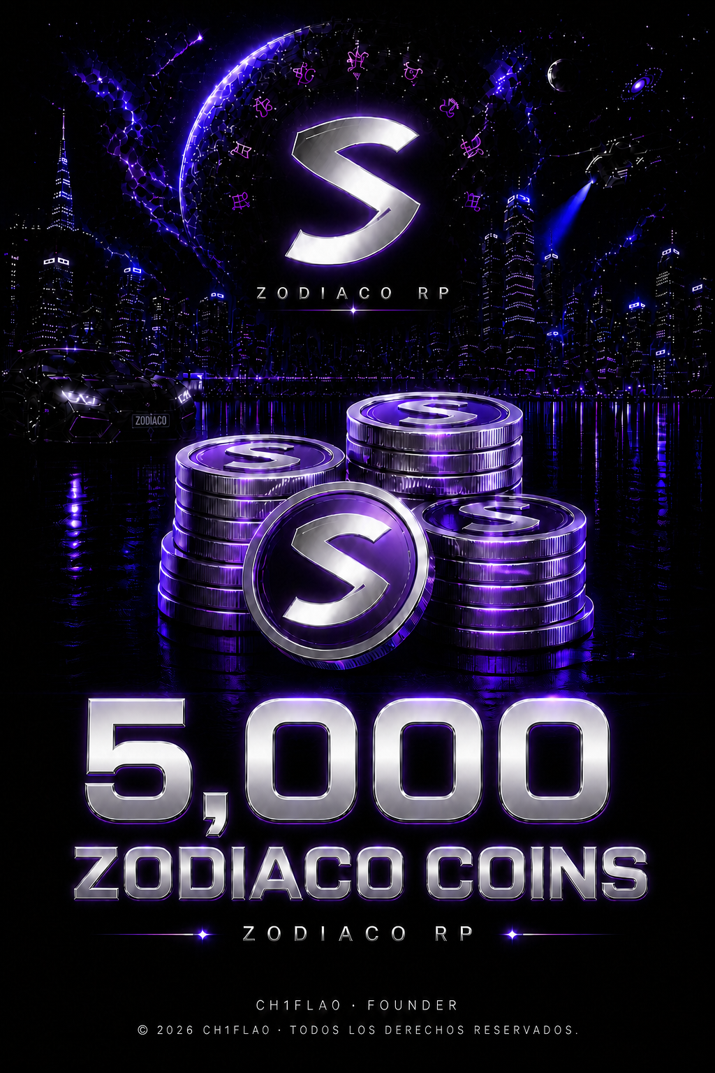 💠 5,000 Zodiaco Coins
