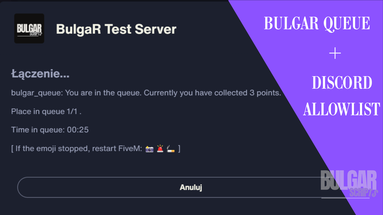 BulgaR Queue + Discord Whitelist