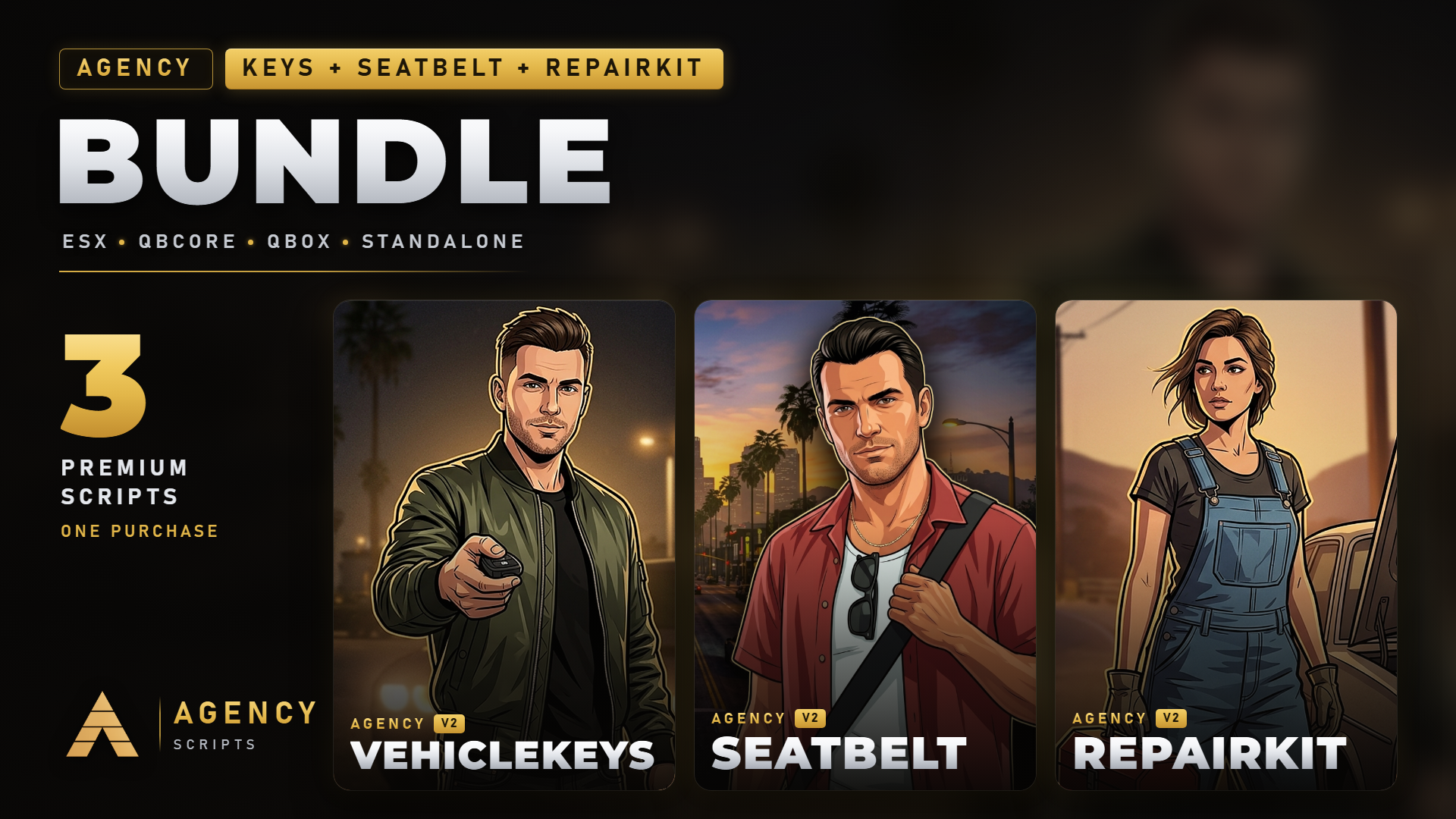 THE ULTIMATE VEHICLE BUNDLE | Vehiclekeys V2 + Seatbelt V2 + Repairkit V2