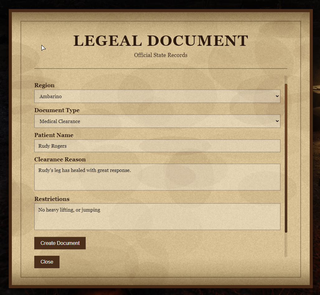 [Legendary Documents]