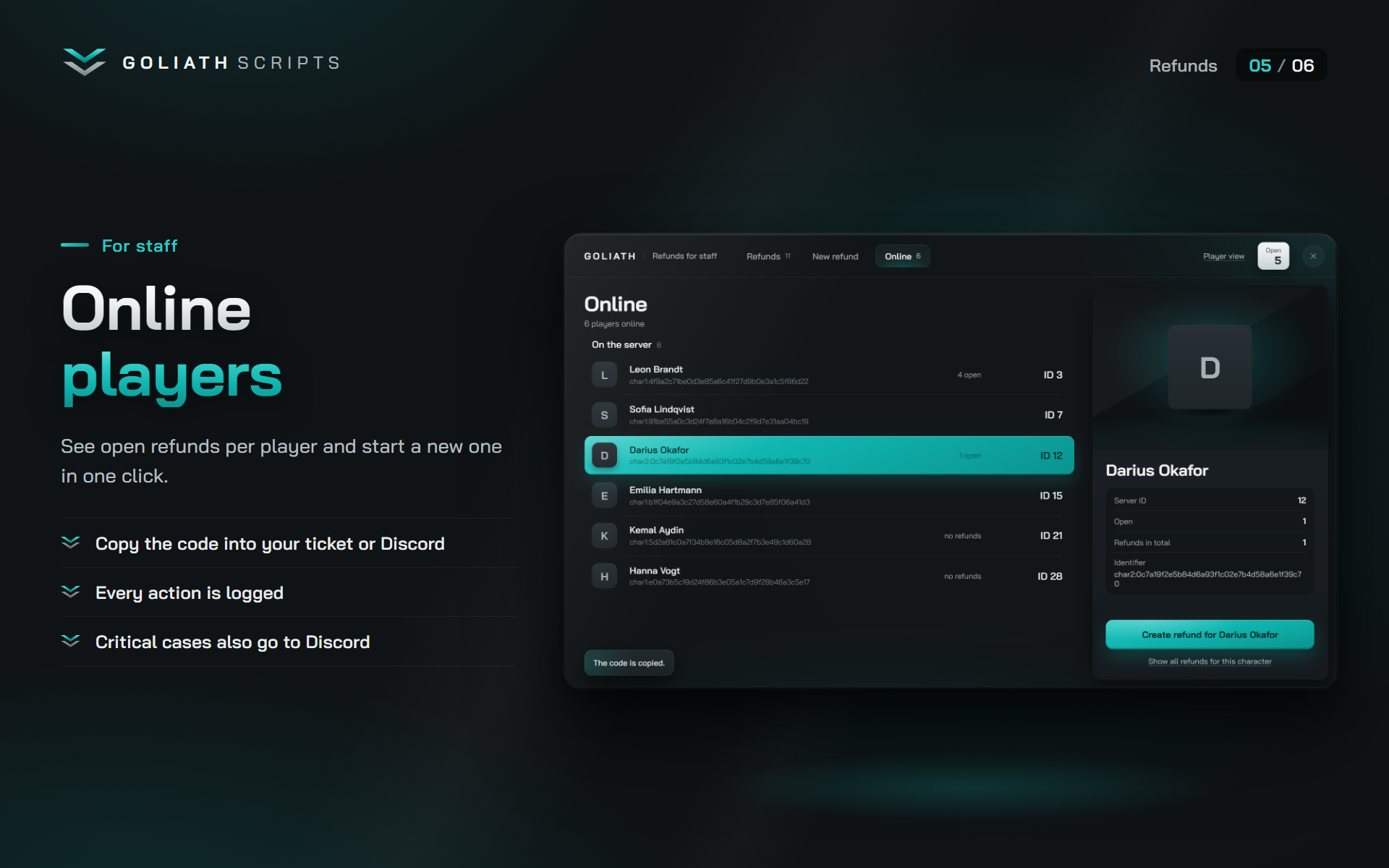 Refund System FiveM script, screenshot 5
