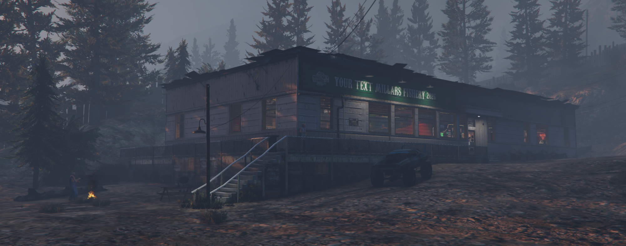 FIVEM | MILLARS FISHERY PROJECT  | CLUBHOUSE | + WAREHOUSE MLO | + UNIQUE VEHICLE | MONTHLY