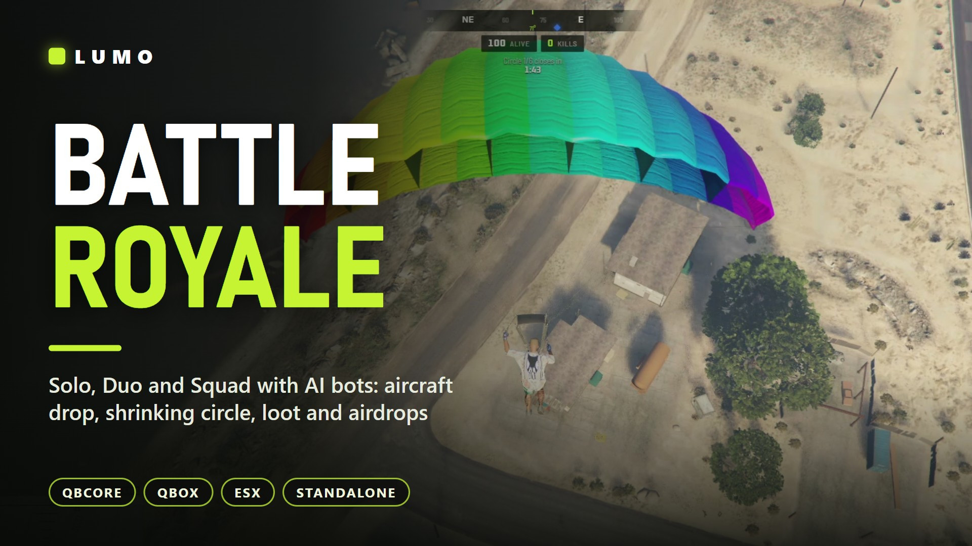 Lumo Battle Royale — Solo, Duo & Squad with AI Bots (Escrow)