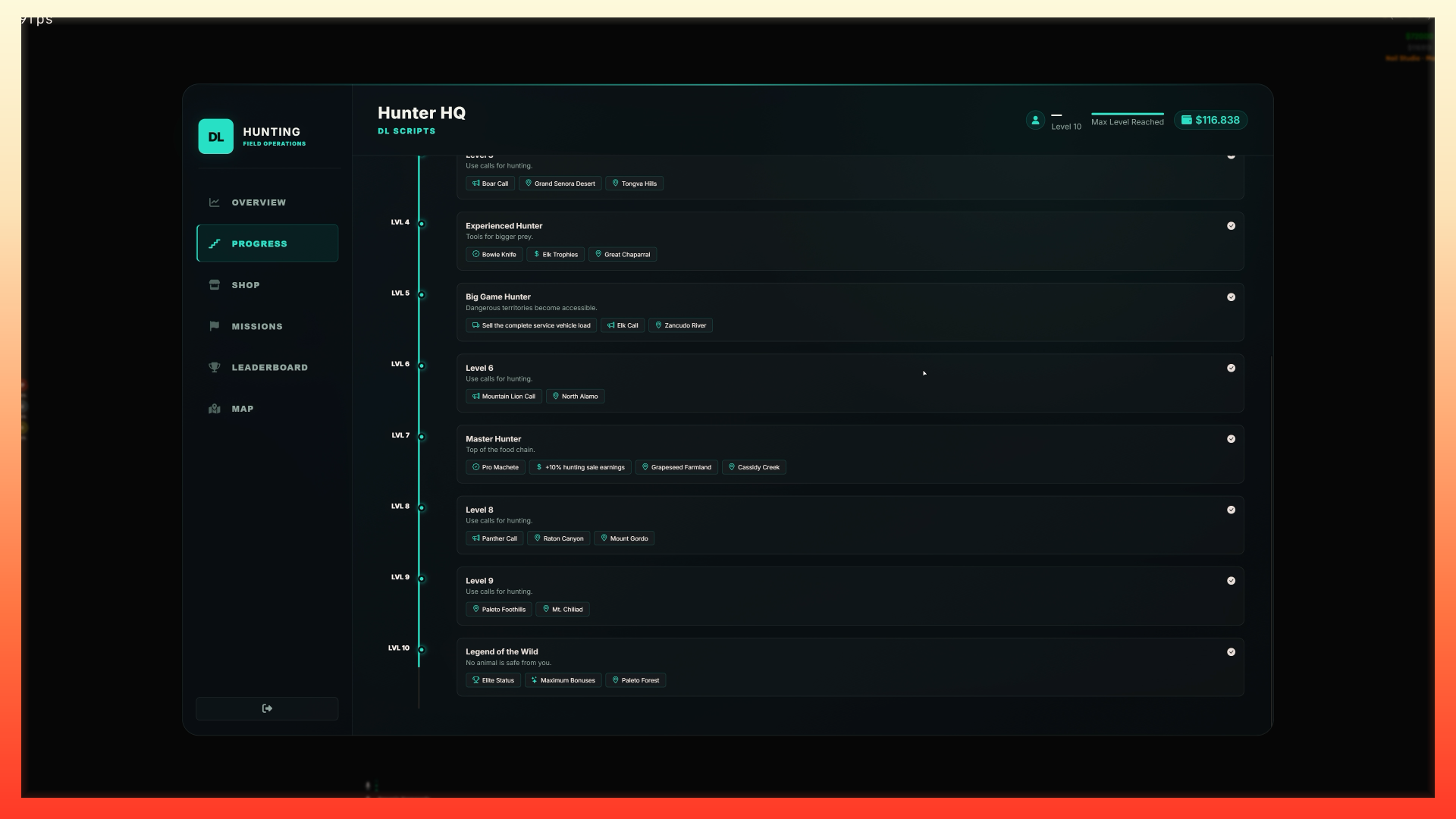 Hunting 2.0 | Complete Progression-Based Hunting System  with MLO