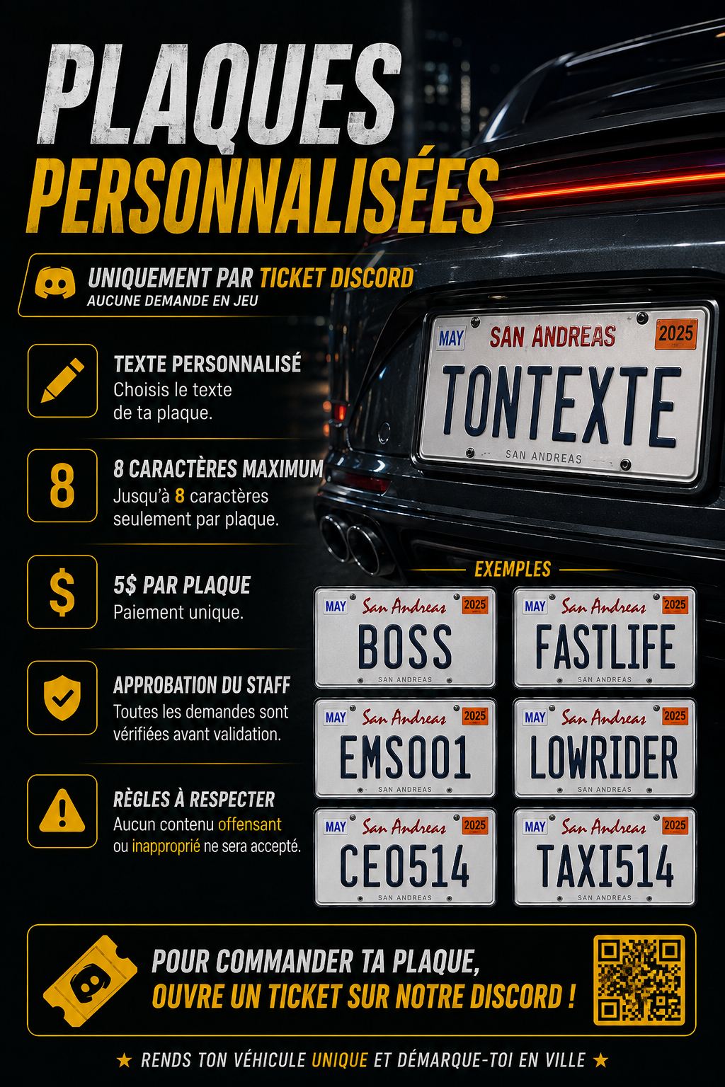 Plaques Personalisées