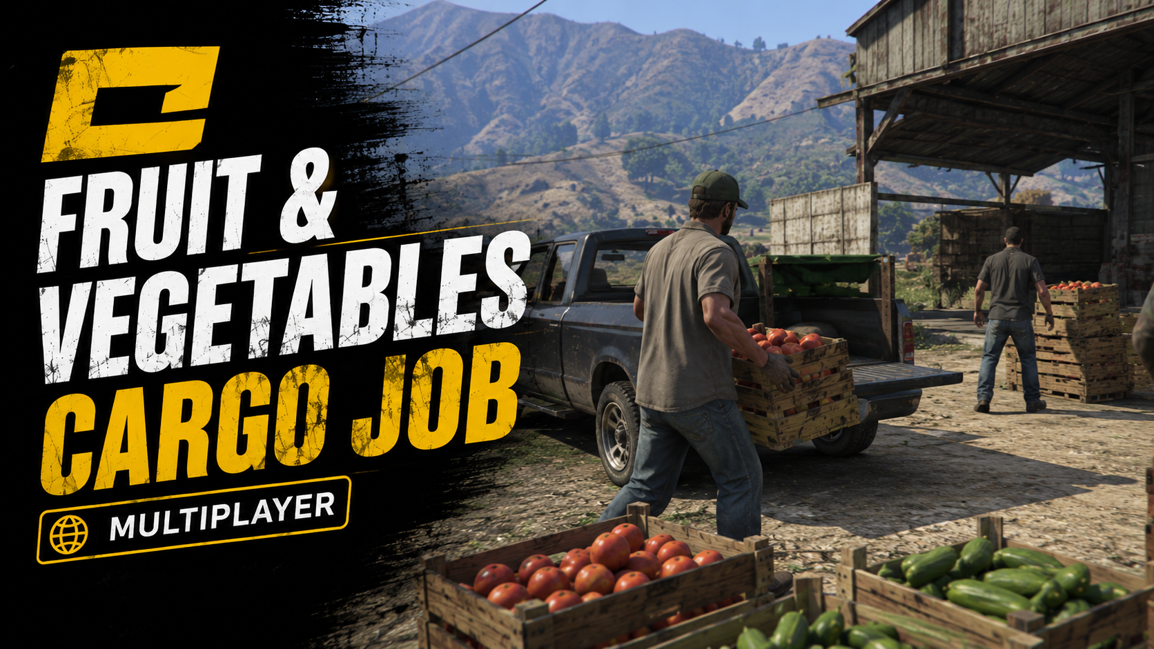 Fivem Advanced Fruit & Vegetables Cargo Job Esx , Qb , Qbox Escrow