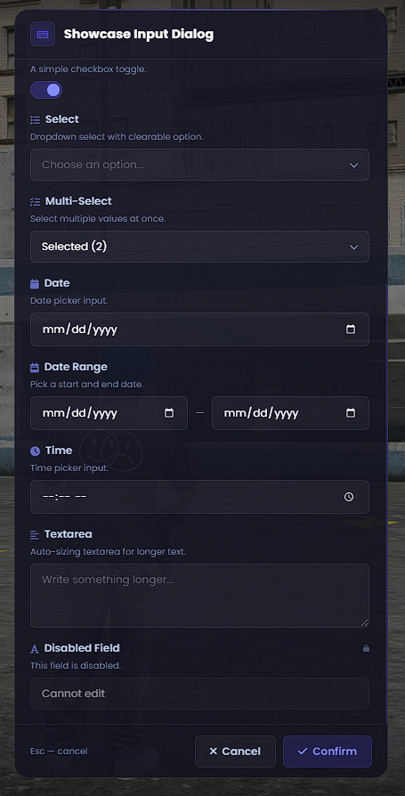 Menu System Escrowed [ESX, QB, QBOX, STANDALONE]